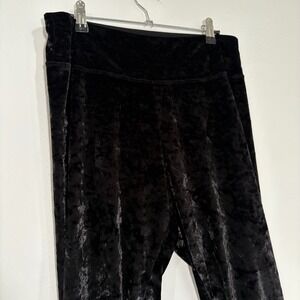Velvet L Pant Leggings Witchy Whimsygoth Dark Fairy Black Stretchy Shiny Vampy
